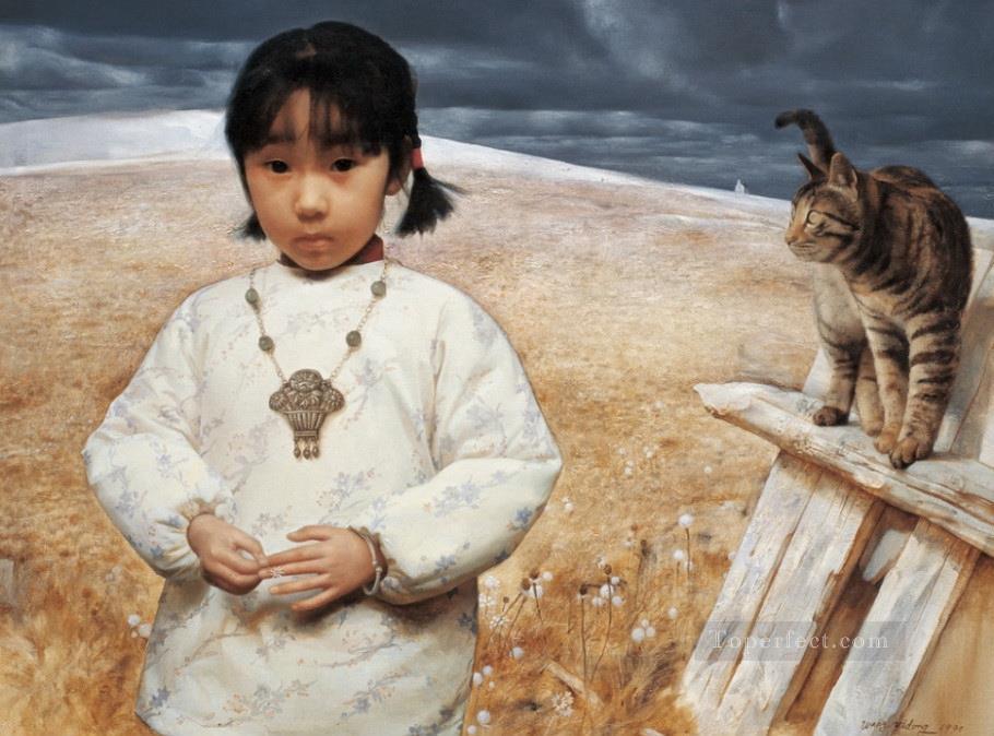 Thunder far away WYD Chinese Girls Oil Paintings
